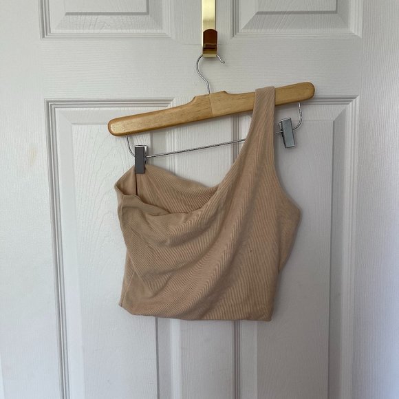Tan Seven Sisters One-Strapped Crop Top - Picture 2 of 2